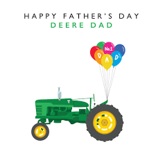 deere dad no one dad tractor card