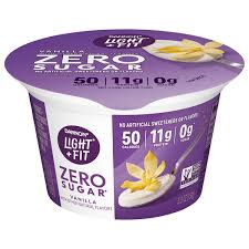 fit zero sugar fat free vanilla yogurt