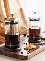 Stainless Steel Coffee Pot Glass French