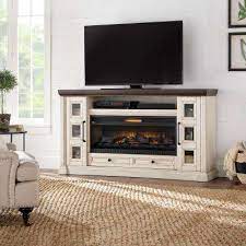 white stone electric fireplace tv stand