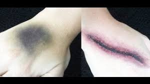 diy bruises cuts halloween tutorial