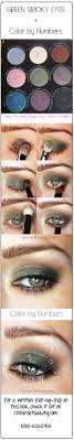 smoky green eyes makeup color by numbers