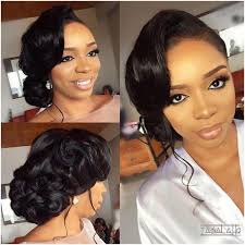 Here are some inspirational wedding hairstyle ideas. Wedding Hair Styles For Black Women Black Hair Styles Wedding Wedding B Black Wedding Hairstyles Black Bridesmaids Hairstyles Black Hair Updo Hairstyles