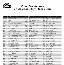 Use This Embroidery Color Conversion Charts To Find Similar