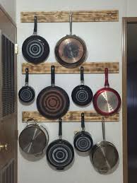 Hanging Pots And Pans Used Burnt Wood