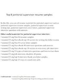 Janitorial Resume Objective Maintenance Resume Sample Sample