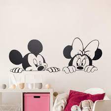 Cartoon Mickey Minnie Mouse Vinyl Wall