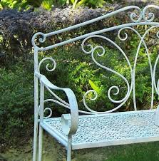 Glamhaus Metal Garden Bench Patio Seat