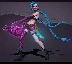 A Full-Body Model of Jinx Made in ZBrush & Arnold