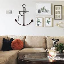 Antique Anchor With Chain Wall Decor