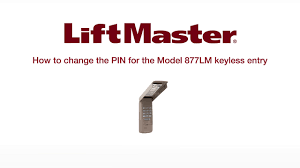 pin for your liftmaster keyless entry