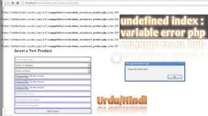 how to fix undefined index error in php