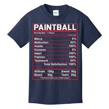 funny paintball nutrition facts kids t