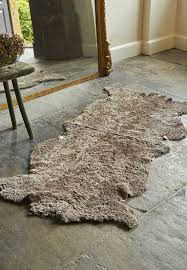 sheepskin rug swedish taupe brown