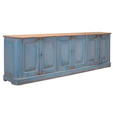 These low furniture pieces resemble dressers, though they tend to be longer and lower to the ground. Bleu Ciel French Country Pine 6 Door Sideboard In 2021 French Sideboard Blue Sideboards French Country Decorating Kitchen