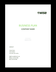 free business plan template wise