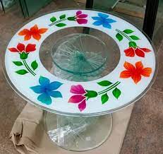 White Toughened Glass Table For Home