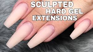 how to hard gel sculpted extensions