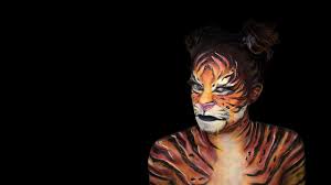 tiger body paint makeup look you