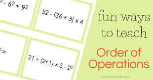 Fun Ways To Teach Order Of Operations