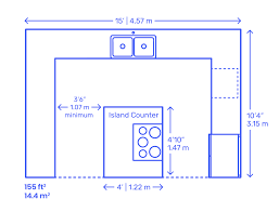 kitchen floor plans with dimensions
