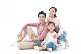 happy family of three image picture and