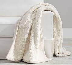 faux sheepskin throw blankets pottery