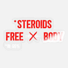 steroids free workout gym sticker