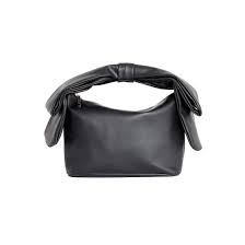 bow handbag black