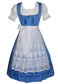 Details About Blue German Dirndl Women Dress Waitress Oktoberfest Long Embroidery Size 0 To 28