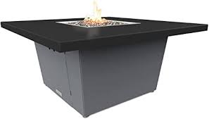 They are beautiful, striking, and instantly enhance the atmosphere of your gathering. Amazon Com Cooke Parkway Square Fire Pit Table 44 X 44 Chat Height Propane Black Powdercoat Top Grey Texture Powdercoat Base Kitchen Dining
