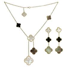 arpels magic alhambra 6 motif necklace