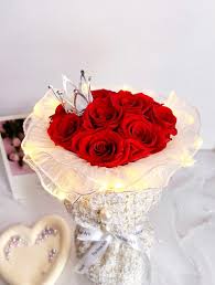 red rose bouquet vday flower bouquet