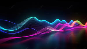 vibrant neon audio visualizer