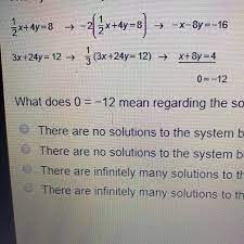 the system of equations is solved using