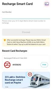 delhi metro card recharge