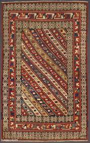 antique caucasian kazak ganja rug n