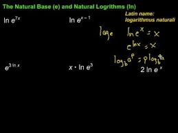 Natural Base E And Natural Logarithms