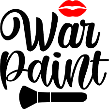 war paint lipstick makeup brush