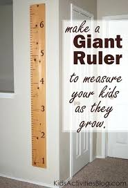 Baby Growth Chart Wood Frame Fabric Canvas Height
