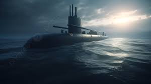 3d render of military submarine