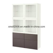 china glass door cabinet with drawers