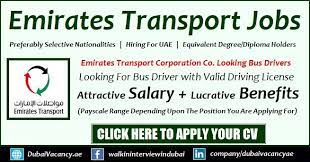 emirates transport driver jobs latest