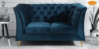 Velvet L Shaped Comfortable Sofa Set