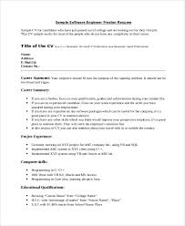 Professional resume for software engineer fresher   Fast Online Help toubiafrance com Resume Formats For Fresher Engineer   http   www resumecareer info 