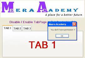 disable tab pages in tab control in
