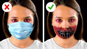 creepy halloween makeup and costume