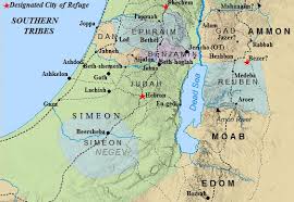 Joshua 12:9 the king of jericho, one; Map Of Palestine