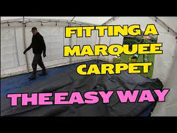 carpet in a 4x8 marquee party tent