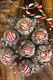 mint chocolate candy cane kiss cookies
